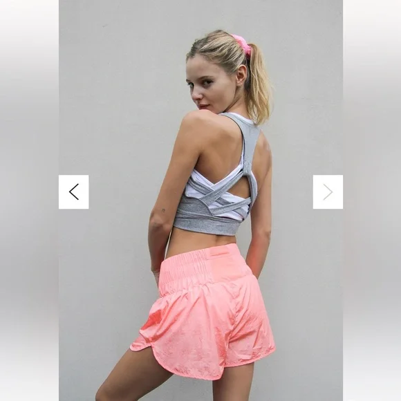 Free People Movement The Way Home Shorts Papaya Punch - Picture 3 of 7